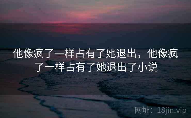他像疯了一样占有了她退出，他像疯了一样占有了她退出了小说